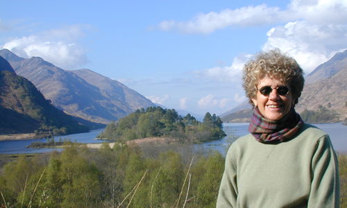 Margie Adam in Glenfinnan, Scotland